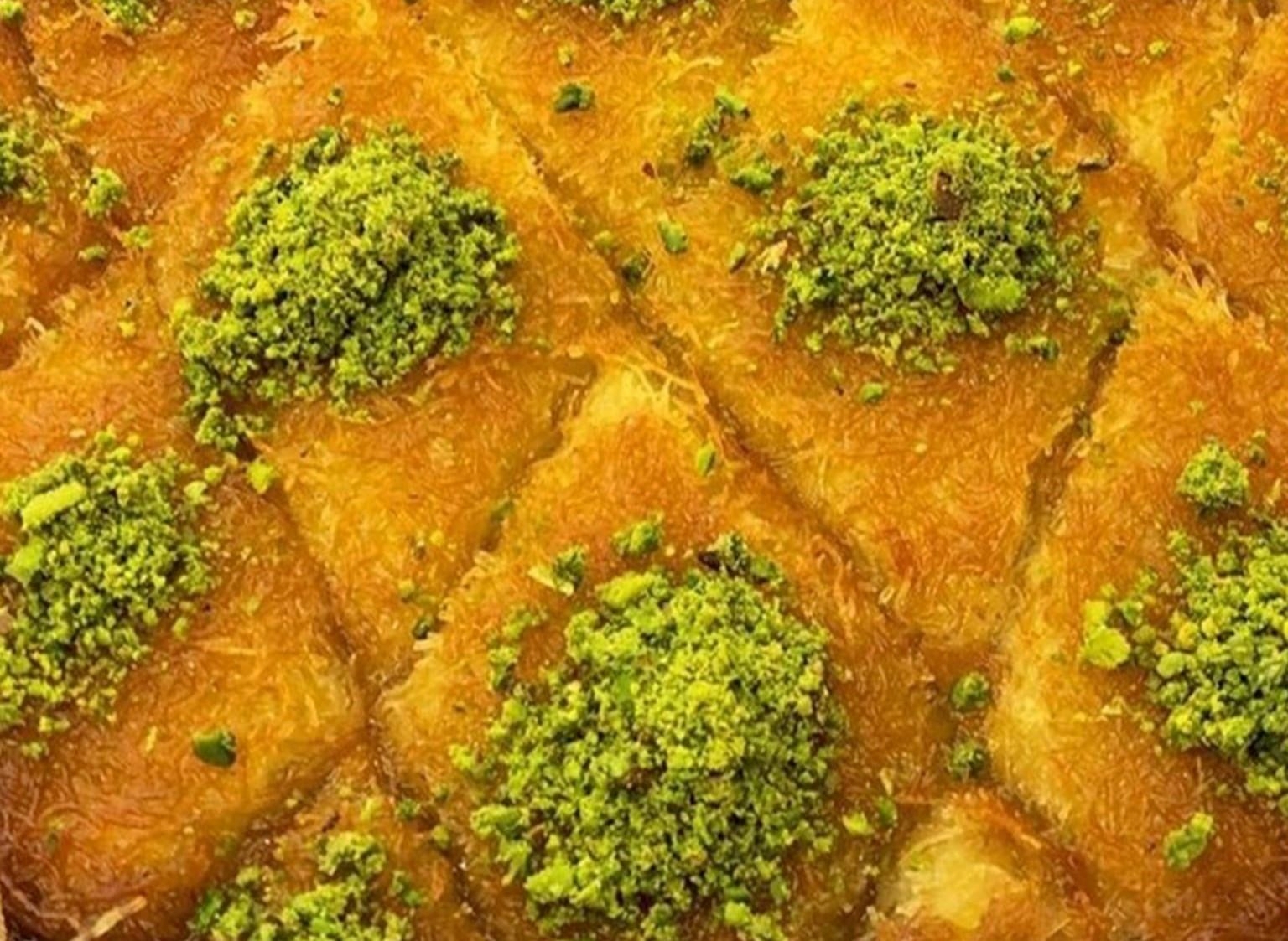 Kunefe with Cheese and Pistachio